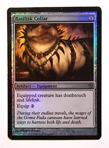 FOIL Basilisk Collar - Worldwake - MTG Magic the Gathering - Picture 1 of 2