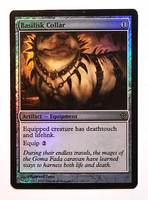 FOIL Basilisk Collar - Worldwake - MTG Magic the Gathering - Image 1 of 2