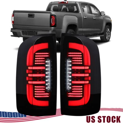 LED Tail Lights For 2015-2022 GMC Canyon Black Smoke Brake Signal Lamps Assembly - Image 1 of 4