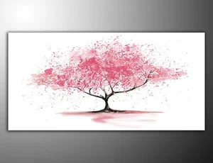 DIPINTO MODERNO ALBERO GIAPPONE DIPINTO A MANO QUADRO MODERNO ABSTRACT - Foto 1 di 2