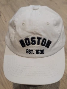 Boston Est 1630 Baseball Hat Cap Womens Adjustable White by Eidan - Picture 1 of 6