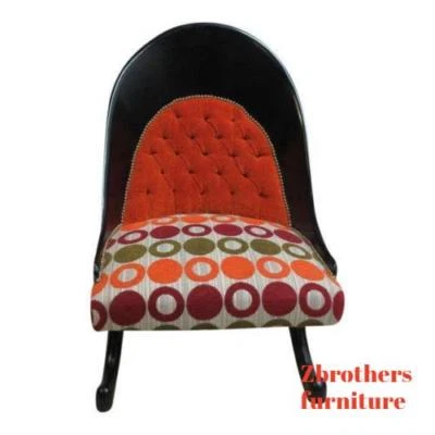 Funky Hollywood Regency Style Modern Scoop Back Fireside Lounge Club Chair AA - Image 1 of 4