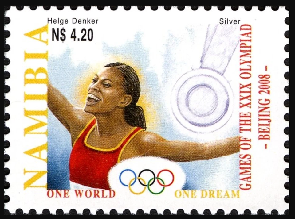 Namibia #SG1117 MNH 2008 Beijing Medalla de Plata Un Mundo Un Sueño [1164] Foto 1 de 1