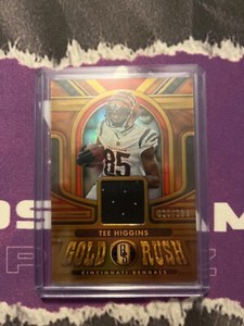2023 panini gold standard gold rush patch tee higgins #gr-th /299