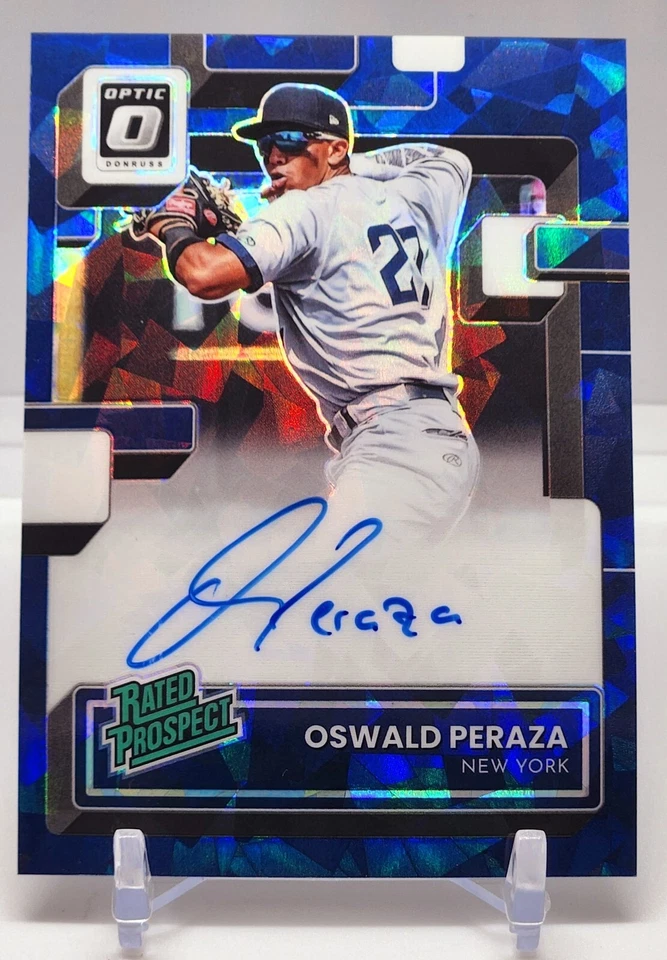 Oswald Peraza 2022 Donruss Optic FOTL Blue Cracked Ice Auto /35 RC Rookie 🔥 - Image 1 of 2