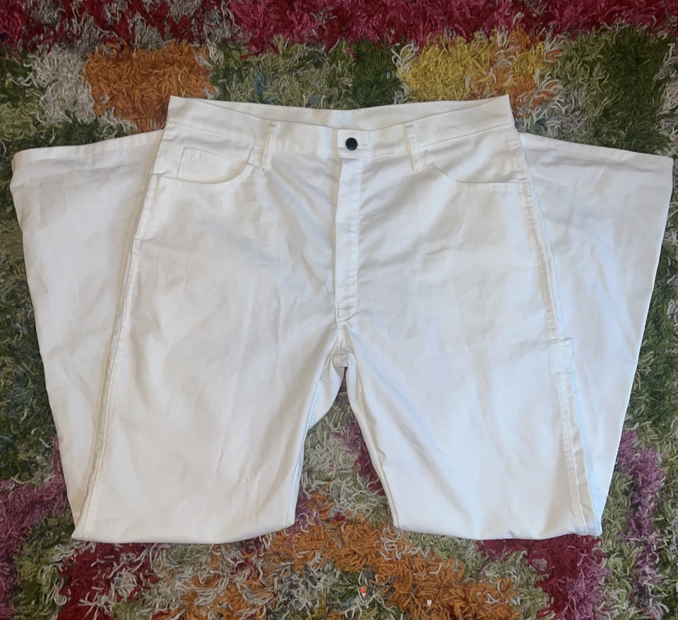 Брюки мужские Dickies 36x34 белые расслабленные мешковатые крой художник гранж - Изображение 1 из 4