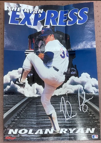 Nolan Ryan Rangers 1993 The Ryan Express Kellogg's Costacos Mini Poster 9 x 13.5 Cover