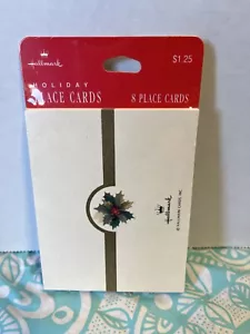 NOS 1 package Hallmark Christmas place cards holly - Picture 1 of 4