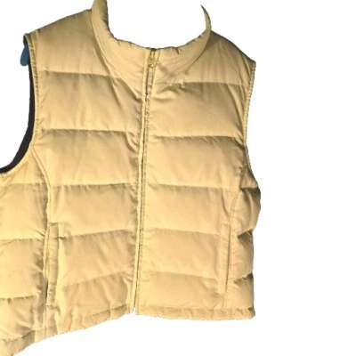 ATHLETIC WORKS Puffer Vest Womens XL 16/18 Florescent Yellow Black Lining ... - Image 1 of 4