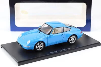 1:18 AUTOart Porsche 911 (993) Carrera Coupé 1995 Riviera Bleu - Photo 1/4