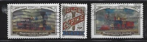 US Sc# 5378-5380 TRANSCONTINENTAL RAILROAD SET of 3 USED OFF PAPER SOUND - Picture 1 of 1
