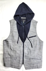 BARIII Hoodie MEN'S Vest GRAY full Zip Size 2XL - Picture 1 of 5