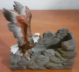 Vtg American Eagle Rocks Figurine 3" Statue RARE Dayspring Cards holder display - Picture 1 of 10