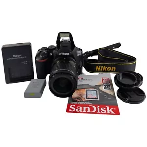 NIKON D3500 DSLR Digital Camera w 18-55mm VR 24.2MP / 128GB SD *LOW 8.9K CLICKS* - Picture 1 of 13