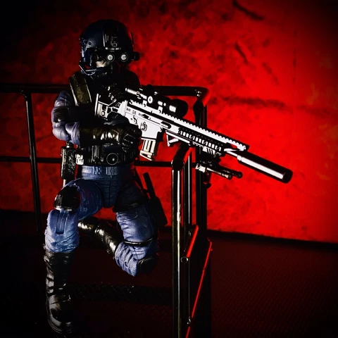 1:12 SCAR Sniper Rifle Weapon For G.I. Joe Classified Action Figures GA2O8A BK Cover