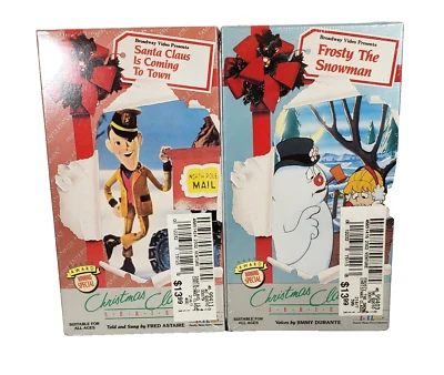 2 Sealed VHS Videos Frosty the Snowman Santa Claus is Coming to Town Watermarks - Image 1 of 4