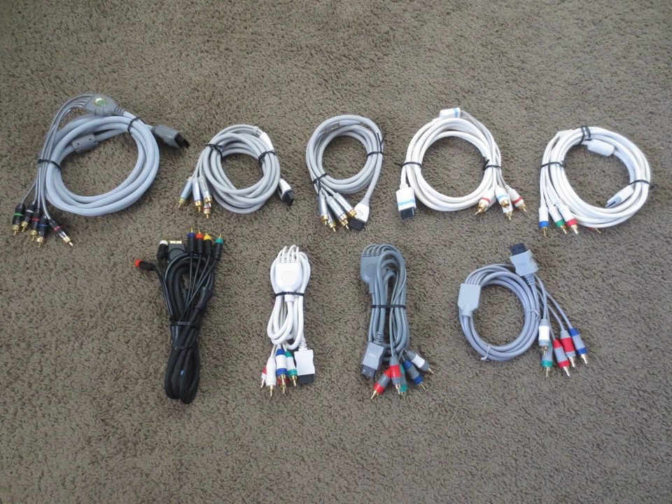 CHOOSE ONE! AV HD Component Cable for Nintendo Wii or Wii U White Black Gray - Image 1 of 1
