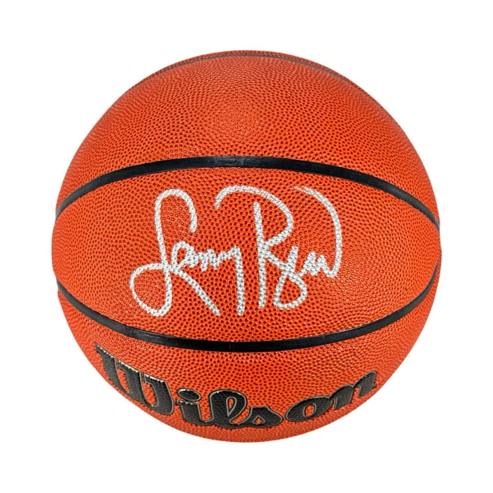 Larry Bird Signed Wilson NBA Authentic Series Basketball Silver Ink (Beckett) - Image 1 of 3