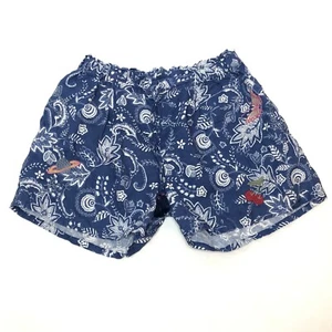 Johnny Was Workshop Linen Embroidered Paperbag Shorts XS Blue Walking Boho W8072 - Picture 1 of 11
