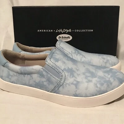 NUEVO Dr Scholls Para Mujer Talla 8.5 M Madison Moda Tenis Sin Cordones Azul Tie Dye Foto 1 de 4