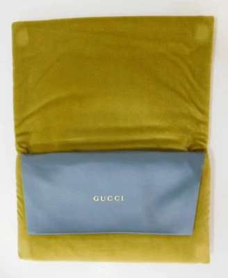 (nuevo) BOLSA DE TERCIOPELO GUCCI ~ Gafas de sol de terciopelo verde Estuche blando Foto 1 de 4