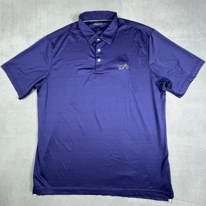 Johnnie-O Polo Shirt Mens Large Blue Performance Stretch Golf Horse Embroidered - Picture 1 of 12