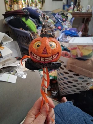 Bethany Lowe Parade Stick Jack O Lantern  Foto 1 de 4