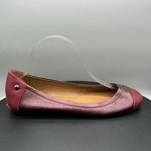 Coach Chelsea Ballet Flats Women’s 8.5 B Black Cherry Leather Slip On - Picture 1 of 11