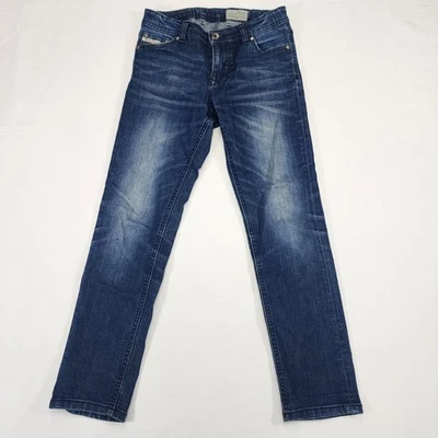 Jeans Diesel Niño Azul Denim Thanaz J EE. UU. Ajustado Pierna Desgastada Talla 10 Foto 1 de 4