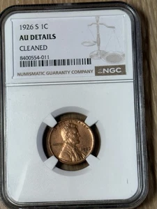 1926 S Lincoln Cent AU Details - Picture 1 of 3
