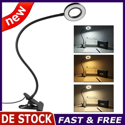 LED Klemm-Leuchte dimmbar Leselampe flexibel Tisch-Lampe Buch Licht Buchlampe - Bild 1 von 4