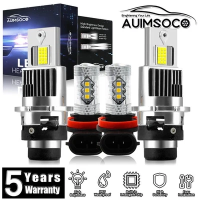 Combo 4x Kit de faros LED bombillas haz antiniebla alto/bajo 240W para INFINITI QX60 2014-2017 Foto 1 de 4