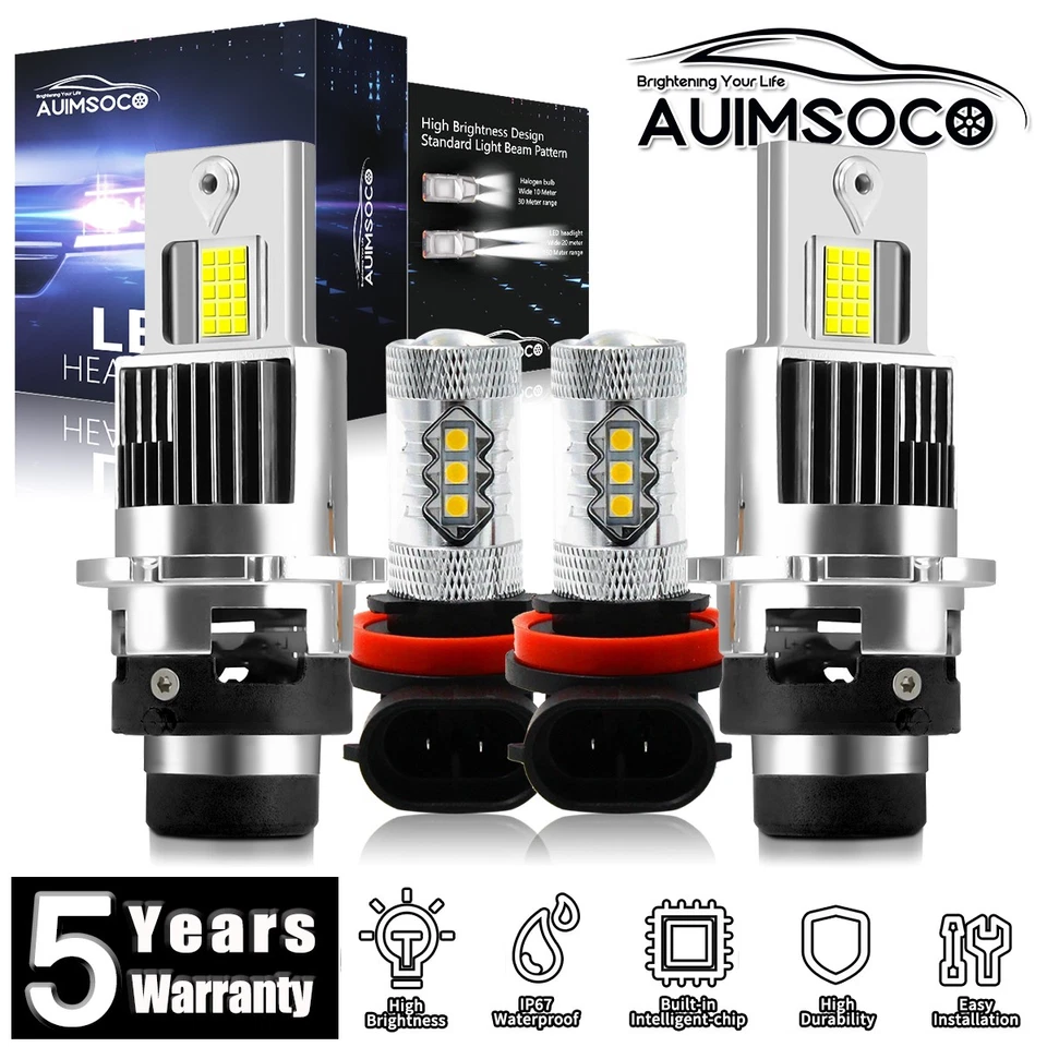 Combo 4x Kit de faros LED bombillas haz antiniebla alto/bajo 240W para INFINITI QX60 2014-2017 Foto 1 de 4