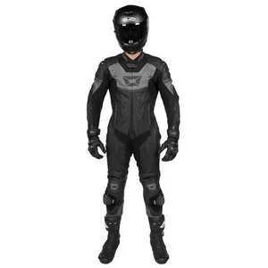 Cortech Revo Sport Air Leather Suit (Small, Black/Gun) - Picture 1 of 3