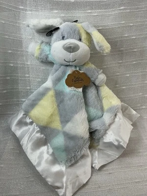 Baby Essentials Bloque de Color Cachorro Lovey Seguridad Peluche Perro Juguete Bordes Satinados Unisex Foto 1 de 4