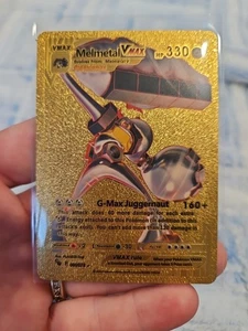 Melmetal Vmax Gold Foil Fan Art Vinyl Textured Collector Pokemon Display - Bild 1 von 3