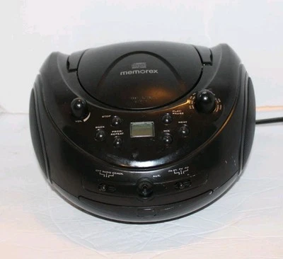 Reproductor de CD Memorex Boombox radio AM/FM modelo MP3221 con cable de CA ¡Funciona muy bien!  Foto 1 de 4