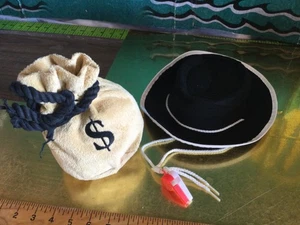 CAPPELLO COWBOY BAMBINO ANNI 50 CON FISCHIO ATTACCATO (NON SUONA) E PORTAMONETE - Foto 1 di 20