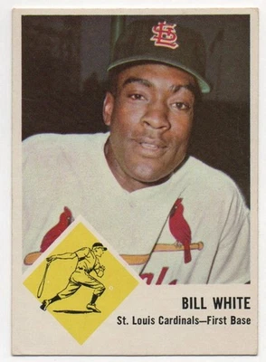 BILL WHITE cardinals 1963 FLEER #63 VG Foto 1 de 2