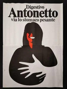 DIGESTIVO ANTONETTO DONNA TESTA poster manifesto Stomaco Digestive E5 co 8 - Foto 1 di 5