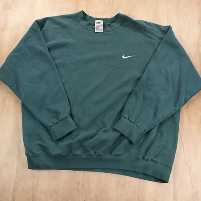 vtg 90s Nike sweatshirt pullover XL check swoosh center neck travis scott - Image 1 of 4