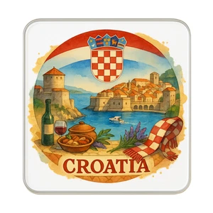 Kroatien Kühlschrankmagnet: Niedliches handgefertigtes Reise Mitbringsel Geschenk - Bild 1 von 5