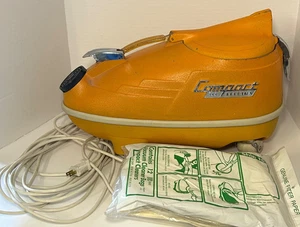IEC Electra Compact Vacuum Vintage Orange Canister Only Faded Flowers Tested - Picture 1 of 9