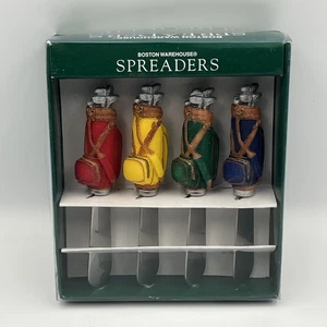 Boston Warehouse Golfschläger/Tasche Thema Käse Streuer Menge 4 NEU - Bild 1 von 2