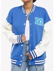 NEW Disney Pixar Monsters University College Girls Varsity Jacket Size 1X - Picture 1 of 9