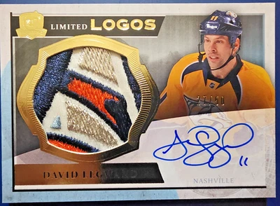 13-14  UD The Cup Limited Logos  David Legwand  27/50  Patch Auto 5 Color Patch! - Image 1 of 2