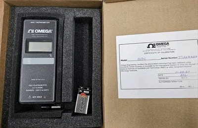 Omega 869C 100Ω Platinum RTD Thermometer w/ Tempco RTD00360 Probe | New NOB