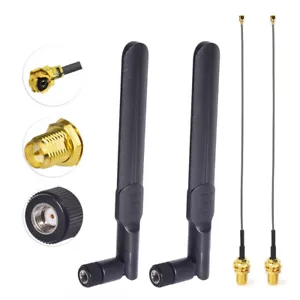 2pcs Antenne WiFi Double Bande 8dBi RP-SMA 15cm U.FL IPX IPEX Câble pour Réseau PCI - Photo 1/11