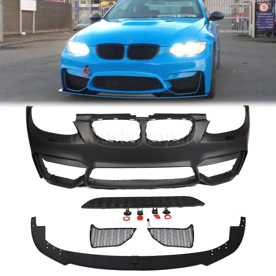 Front Bumper Cover W/O Fog /PDC Fit M4 Style For BMW 3 Series E92 E93 2006-2009 Foto 1 de 4