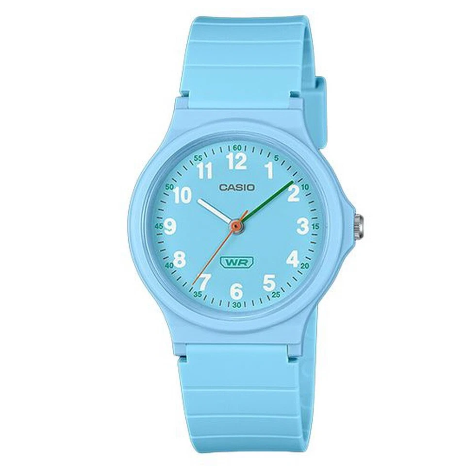 Casio LQ-24B-2B | Silent Quartz Movement | Blue Resin Band | Women's Classic Ana